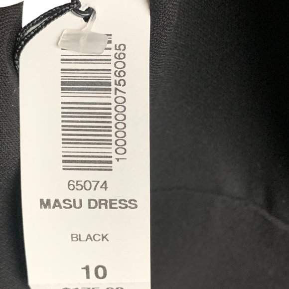 Aritzia BABATON Masu‎ Black Midi Plunging Neckline Dress - Picture 3 of 12